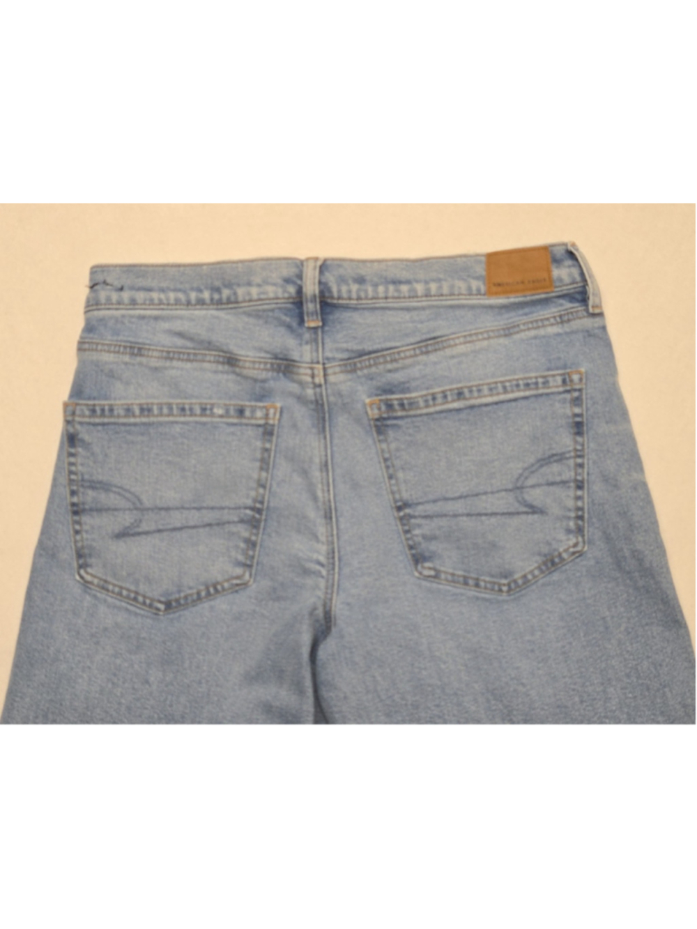American Eagle Strigid Stovepipe Jeans High Rise Straight Leg 90s Y2K 8 Short - Picture 8 of 9